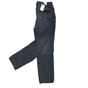 Good American Good Classic Seamed Jeans Size 15/33 Black115 GCS625